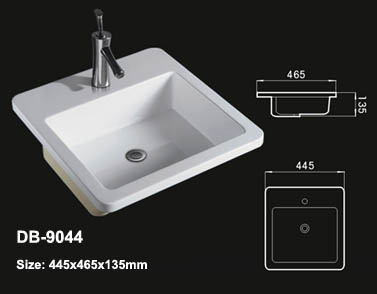 Drop In Vanity Sink,Square Drop In Lavatory,Drop In Bathroom Basin,Drop In Washbowl,Drop Sink,Above Counter Sink,White Drop In Sink