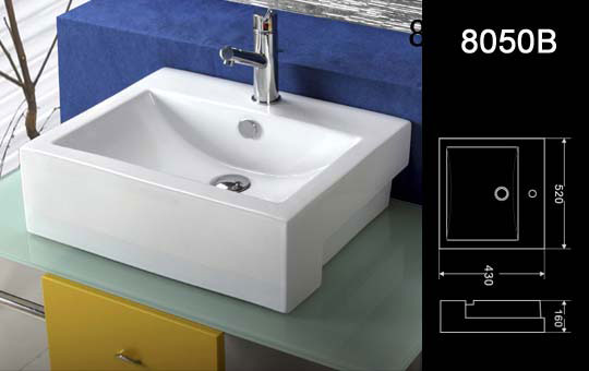 Semi Recessed Sinks, Semi Recessed Lavatories,Semi Recessed Washbasins,Semi Recessed Bowls,Recessed Sinks