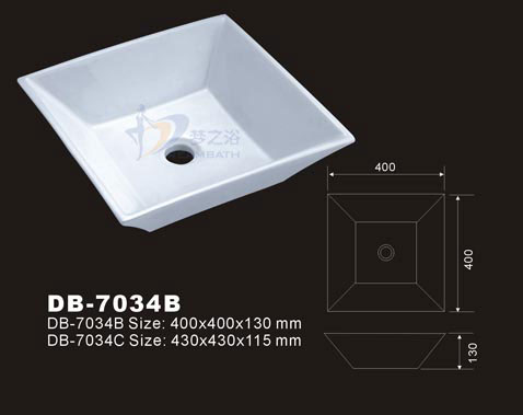 Square Ceramic Sink,Square Bath Sink,Square Vessel Sink,Square Bathroom Sink,Porcelain Basin